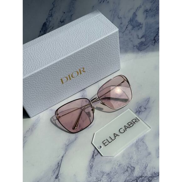 NEW Dior MissDior B2U Cat Eye Sunglasses in Gold Pink